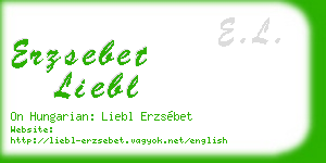 erzsebet liebl business card