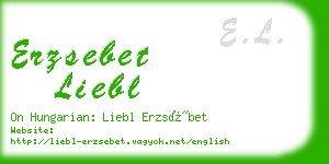 erzsebet liebl business card